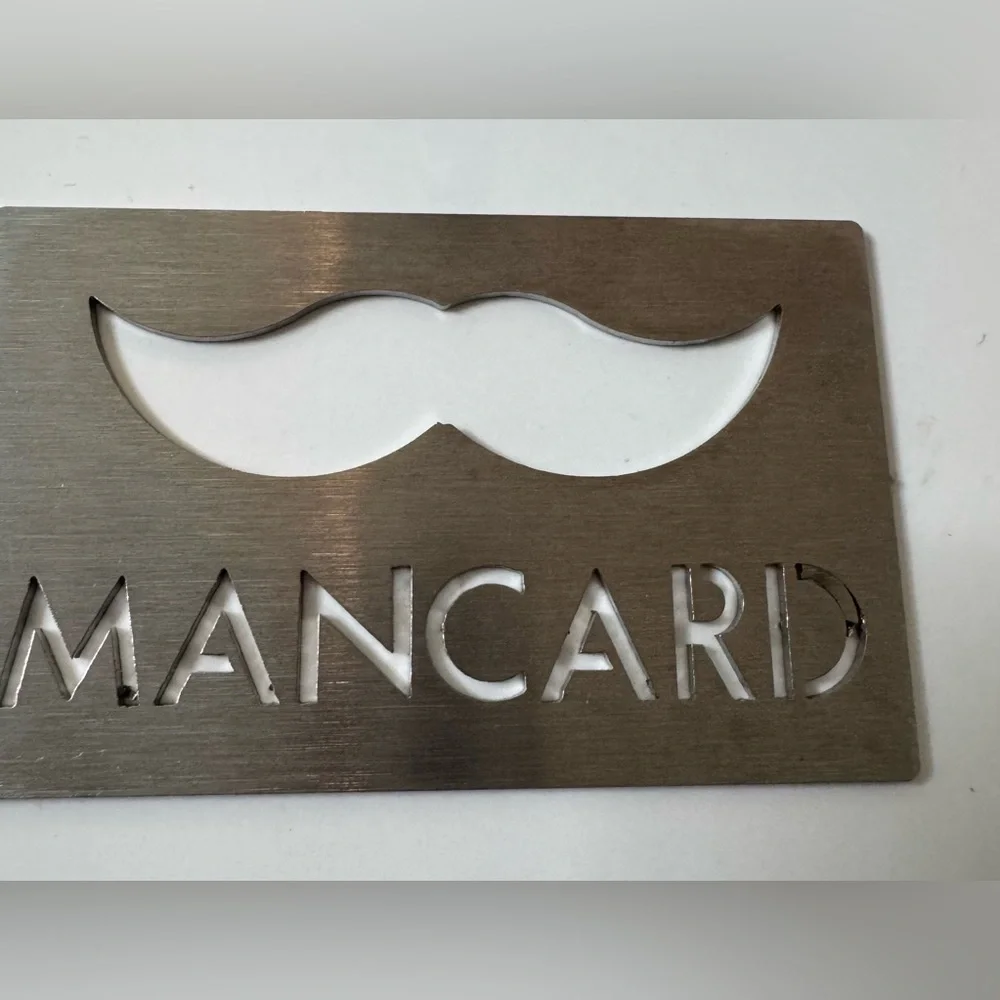 Mancard Mustache Bottle Opener Wallet Insert